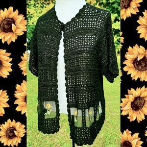 90s crocheted cardigan